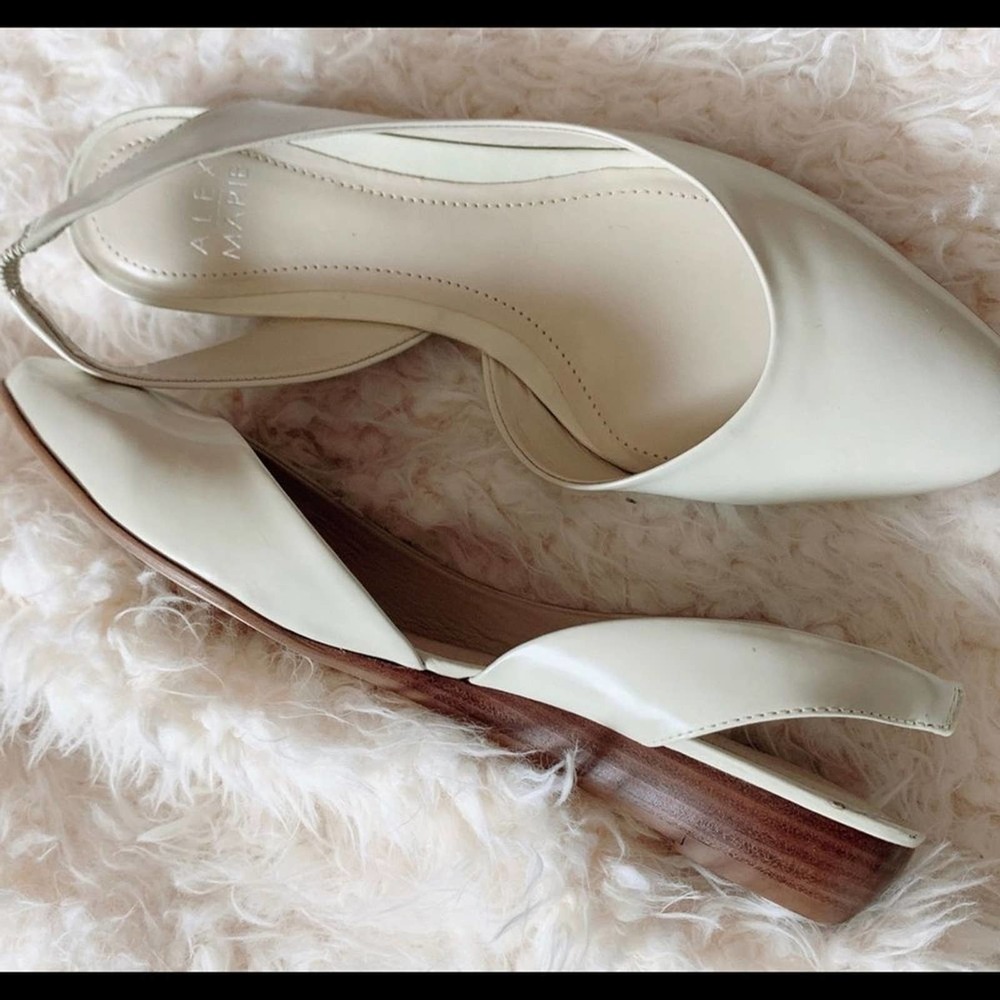 Alex Marie White Slingback Flats
